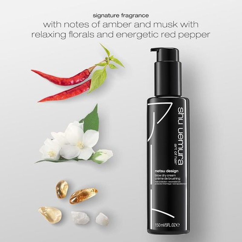 Shu Uemura Art of Hair Netsu Design Blow Dry Cream - Heat Protectant & Styling Primer, 5 Fl Oz