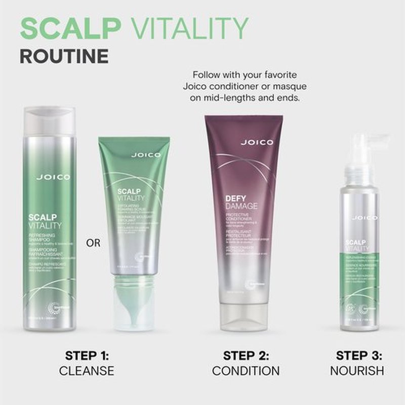 Joico Scalp Vitality Replenishing Essence | Supports A Healthy & Balanced Scalp | For Dry, Tight and Itchy Scalp | Hydrate & Nourish | Leaves Scalp Replenished & Calm | Cooling Sensation | 3.38 Fl Oz