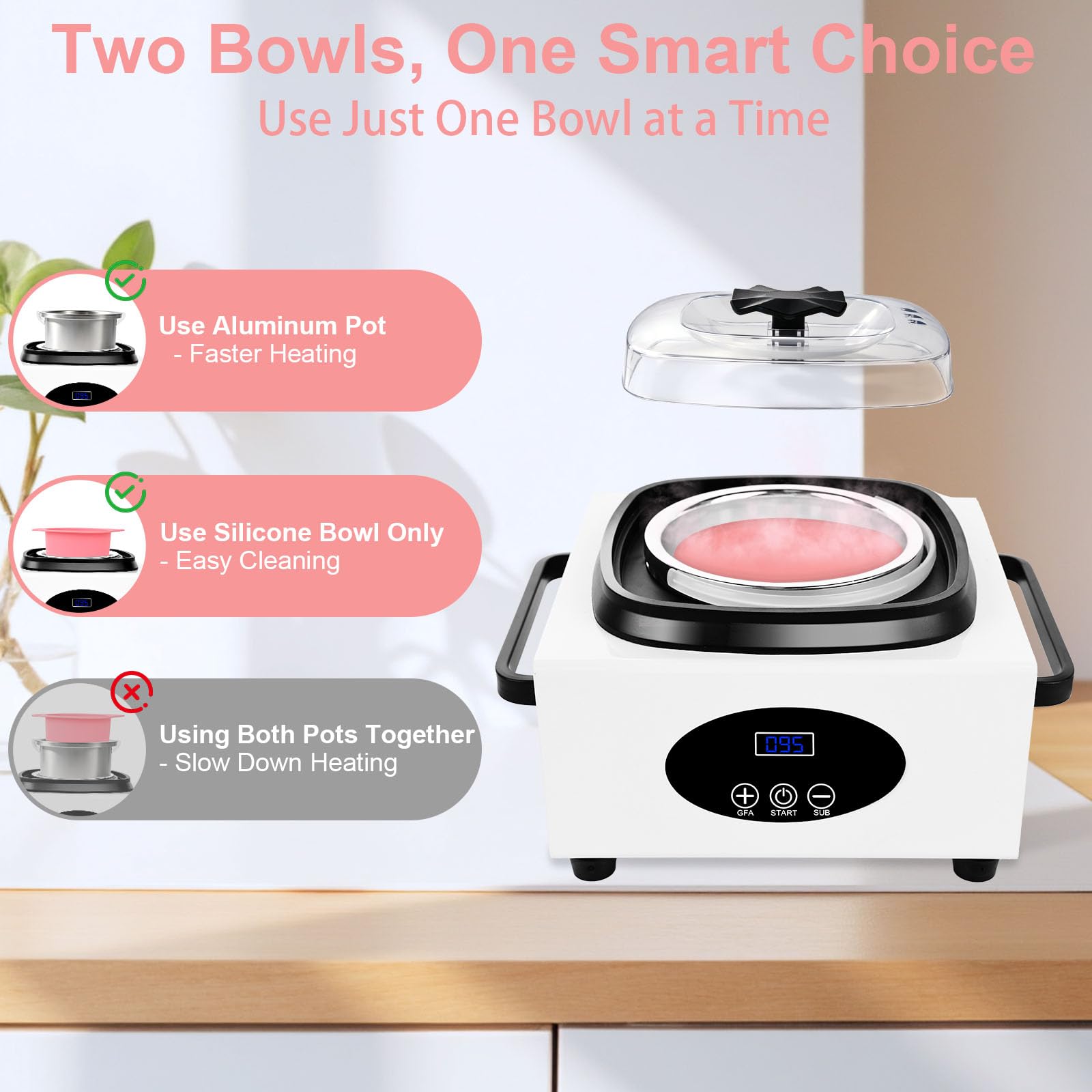 Digital Wax Warmer for Hair Removal, Yofuly Women Waxing Machine with 14oz Silicone Pot Liner, Professional Hard Wax Heater for Full Body Home Use