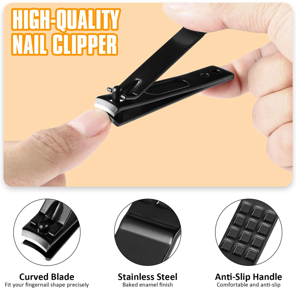 Yougai Tweezers Set,9 Pcs Professional Stainless Steel Tweezer Kit-Great Precision Eyebrow Tweezers for Ingrown Facial Hair with Leather Travel Case as Stocking Stuffing Gifts