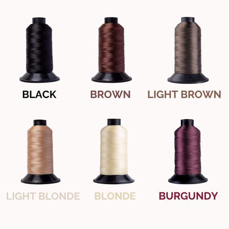 Big Kizzy Light Blonde 250m Nylon Thread for Hair Extensions, Sew in Human Hair Weft and Wigs - Non-Slip and Comfortable Hold for Hand and Machine Tied Weft