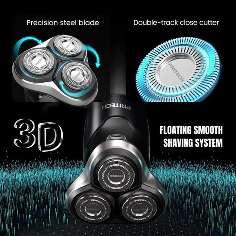 Skiennix Electric Razor for Men - Rechargeable Waterproof Wet/Dry Cordless Shaver
