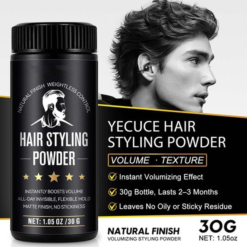 calelon Texture Powder for Men 30g, Hair Styling Powder, Natural Look - Matte Texture Long-lasting Hold- Easy to Apply, non-Greasy