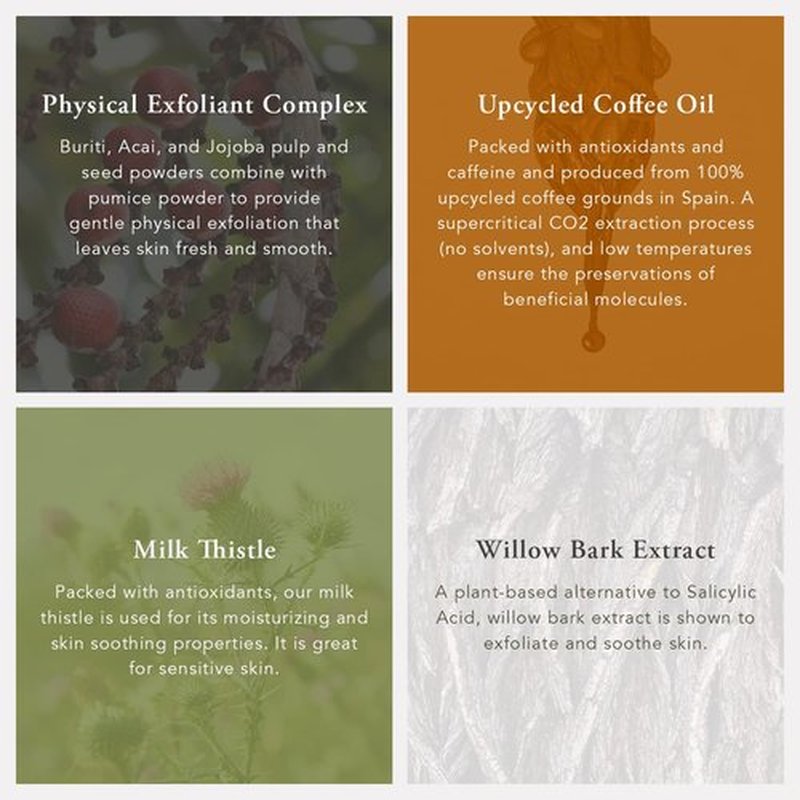 Caldera + Lab Exfoliating Soap Bar - Certified Vegan, Organic Formula with Antioxidant Botanicals