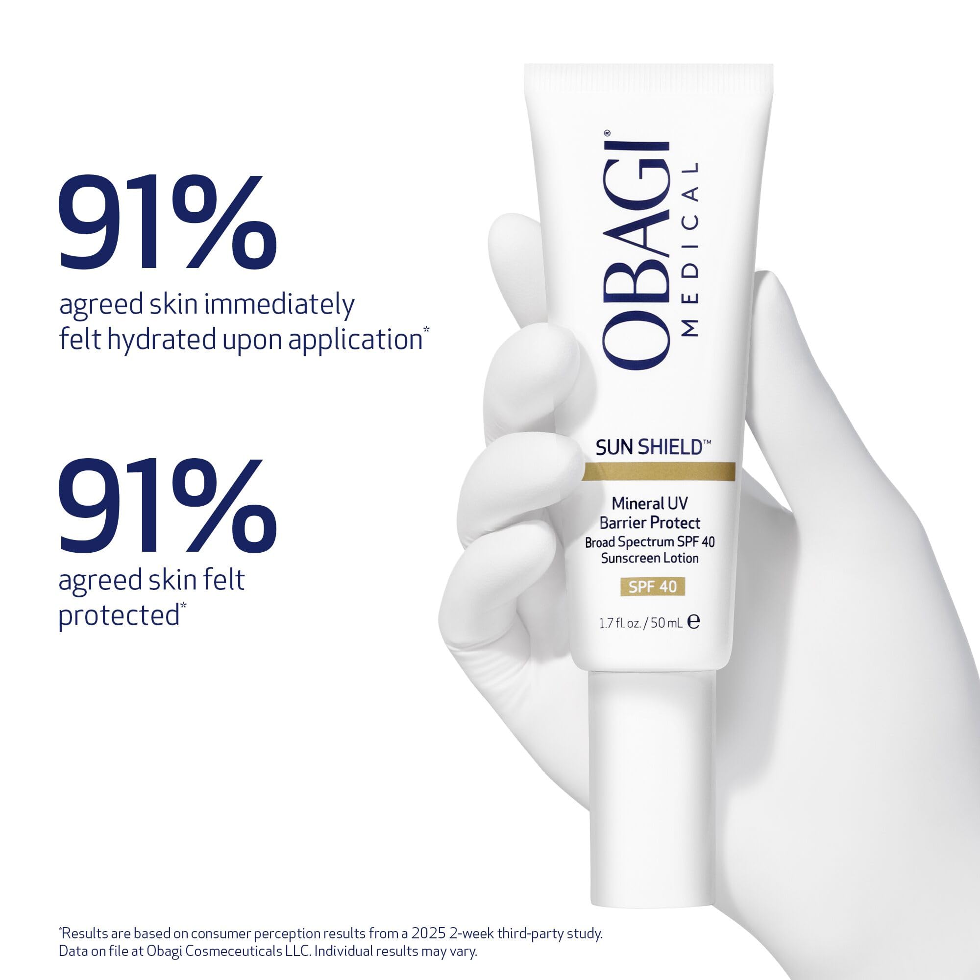 Obagi Sun Shield Mineral UV Barrier Protect SPF 40 Face Sunscreen – UVA/UVB Broad Spectrum Protection & Moisture Barrier Support with Zinc Oxide – Travel Size & Ideal for Sensitive Skin – 1.7 oz