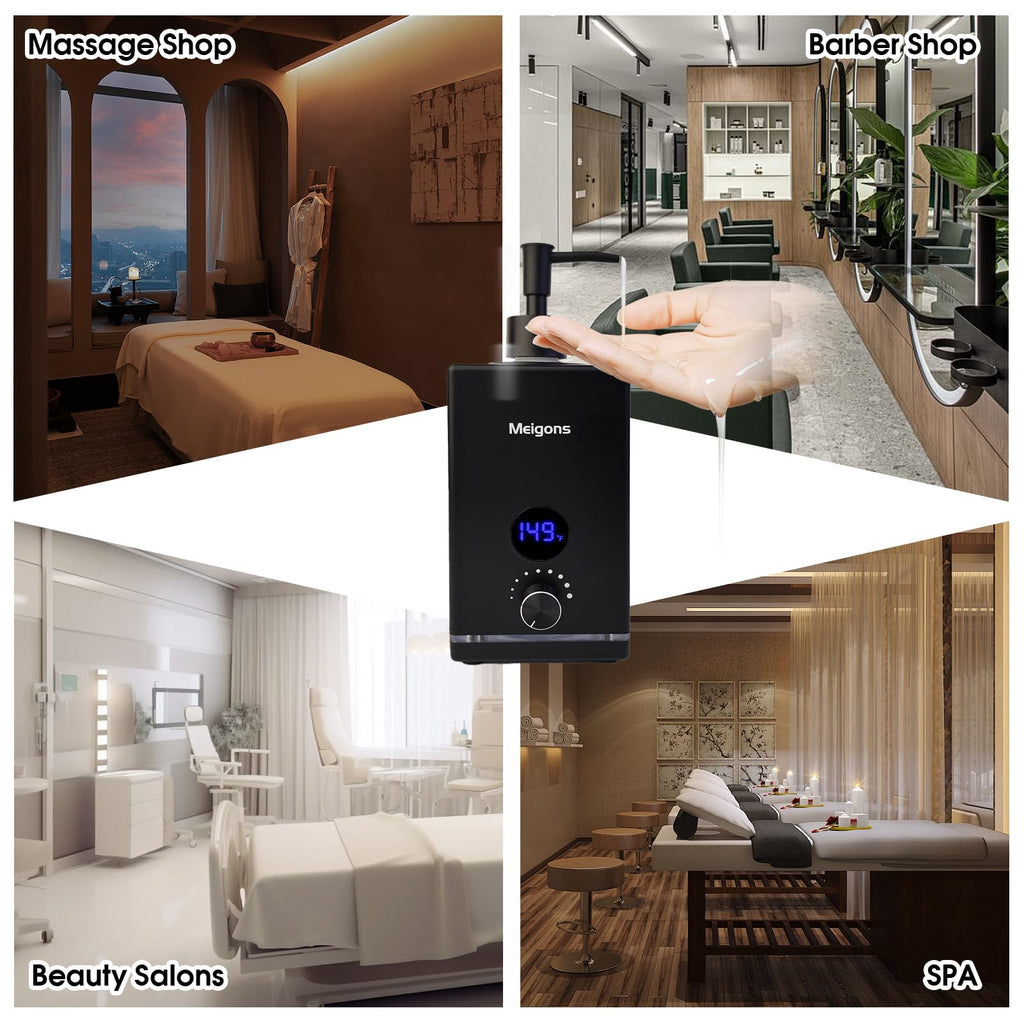 Oil Warmer for Massage, Body Lotion Heater with Two Oil Bottle Dispenser
