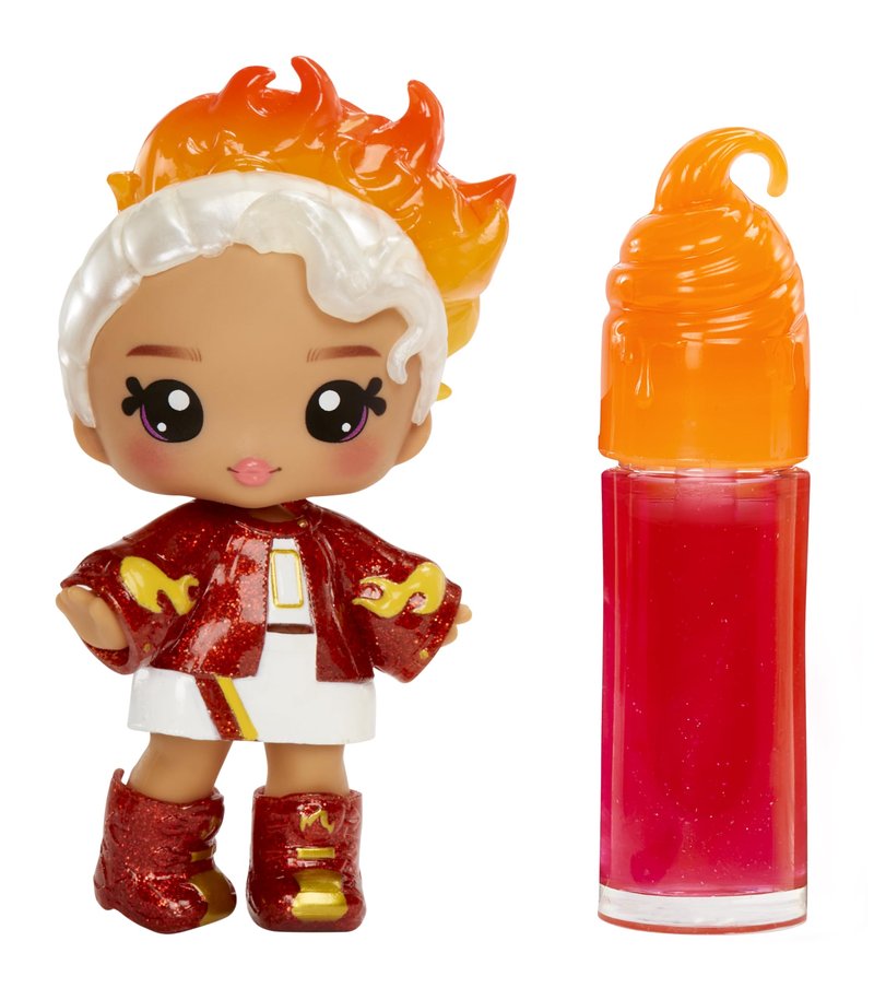 Yummiland Lip Gloss Doll - Amber Cinnamon, with DIY Lip Gloss Kit, Ages 4+