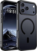 SUPFINE iPhone 17 Pro Max Case - Military Grade Drop Protection | Translucent Matte Shockproof, Black