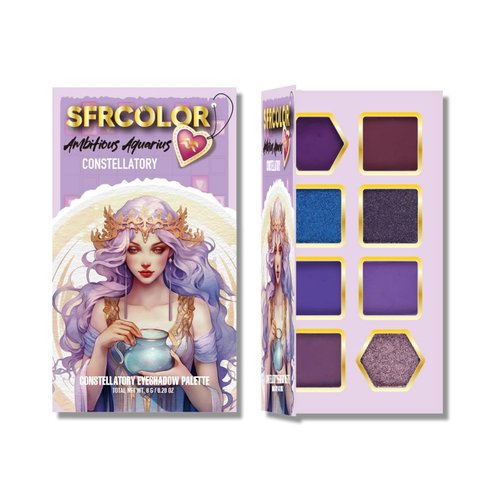 Skiennix 12-Color Zodiac Eyeshadow Palette - Highly Pigmented Matte & Metallic Shades for Professional & Daily Use