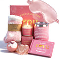 Valentines Day Gifts for Her, Birthday Gifts Set for Women, Unique Self Care Gift Basket With Thermos Cups, Heart Handmade Soap, Eye Masks, Galentines Gifts for Wife Girlfriend Mom Sister Daughter
