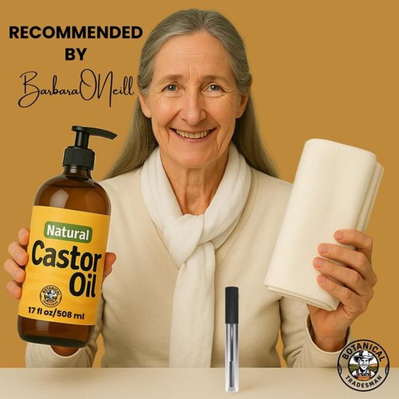 Castor Oil Organic Glass Bottle (17 oz) -100% Pure, Cold-Pressed, Hexane-Free, with 2 Resuable Organic Cotton Flannel Pack Wraps and Mascara Container for Skin Hair Eyelash's Eyebrow's & Body