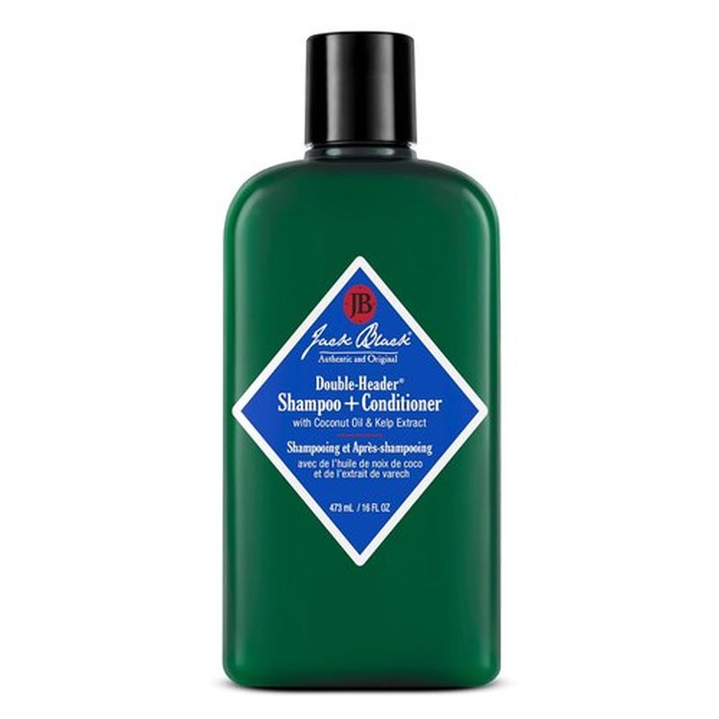 Jack Black - Double-Header Shampoo & Conditioner - Sulfate-Free Formula with Coconut Oil & Kelp, 16 Oz