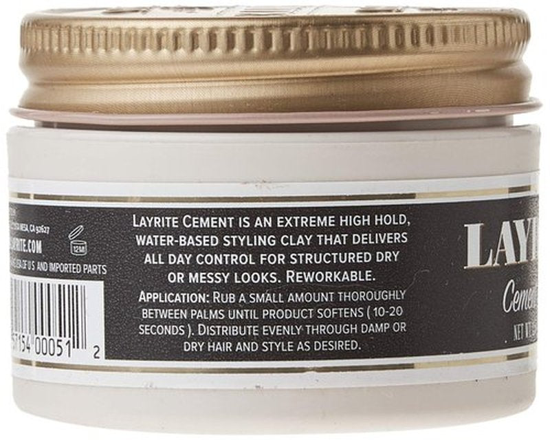 Layrite Deluxe Hair Clay - Strong Hold & Matte Finish | 1.5 Ounce for All Hair Types