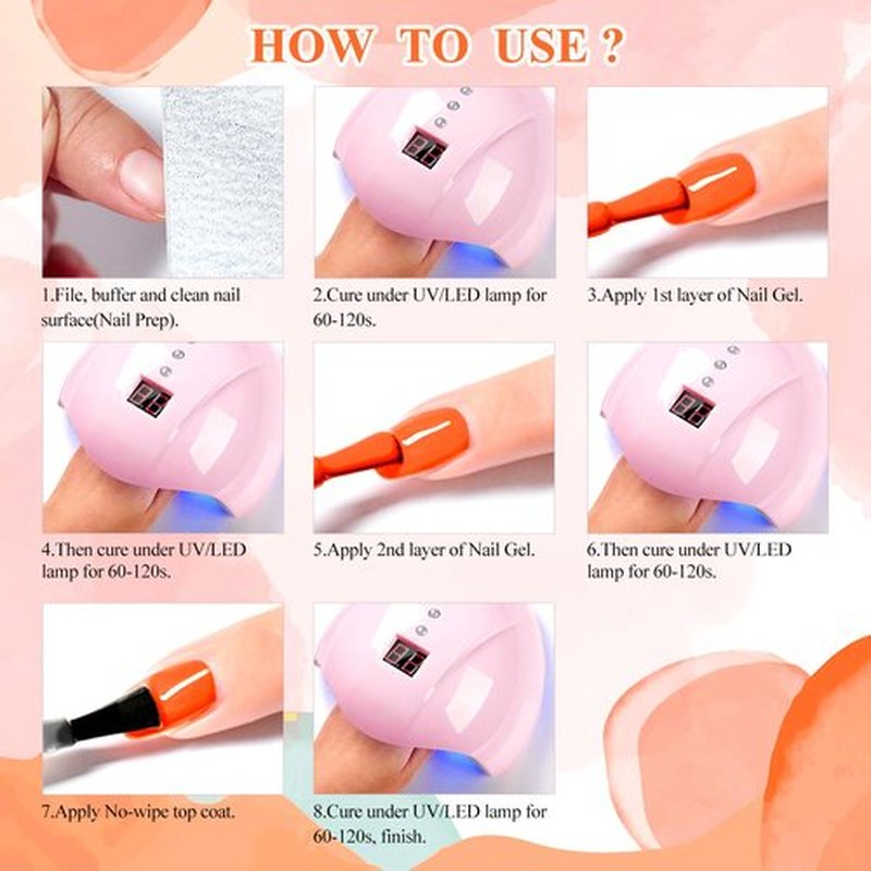 MTSSII Rubber Base Gel for Nails of 12 Colors Neon Orange Green Blue Yellow Rose Red Builder Base Gel Nude Purple Gel Nail Kit Popular Nail Art DIY Manicure Gifts DIY Salon