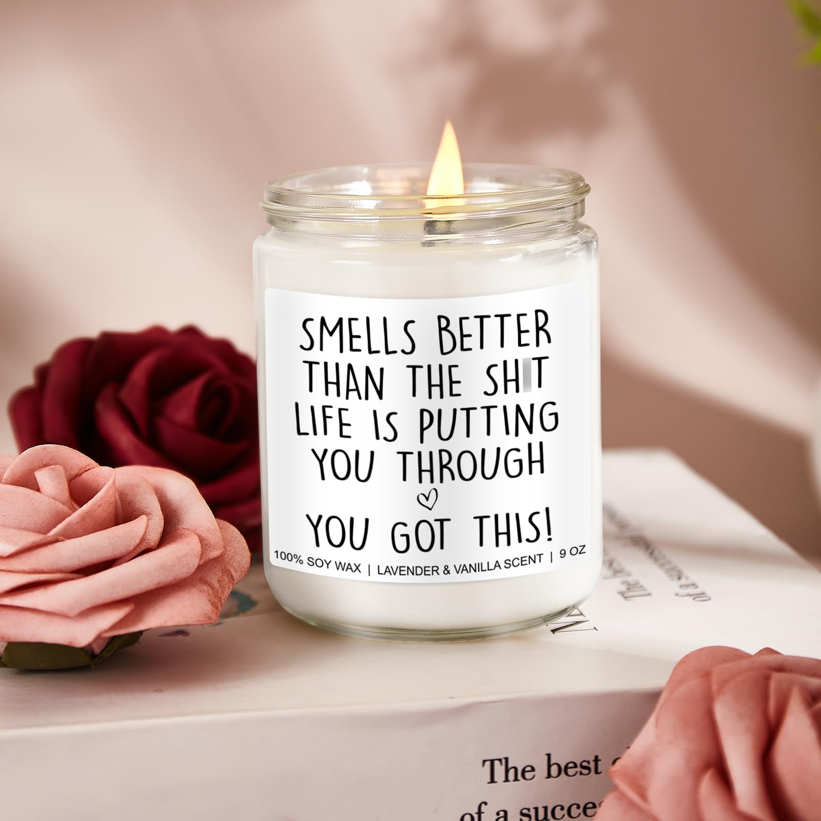Younift You Got This Candle, Feel Better Gifts for Women, Men, Funny Get Well, Cancer Care, Encouragement, Cheer Up Gifts for Women, Chemo Patients, Breast Cancer Survivor Presents for Woman - 9 oz