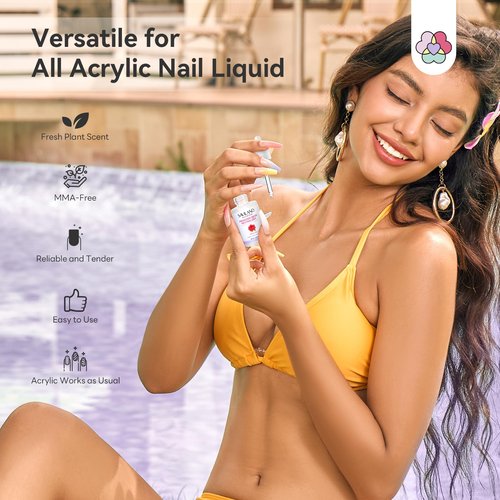 SAVILAND Advanced Monomer Drops: Superior Odor Purification Monomer Odor Neutralizer for Acrylic Nail Liquid Rose Scent Monomer Drops for Smell with Dropper for Nail Studio Nail Tech 1.01 fl. oz