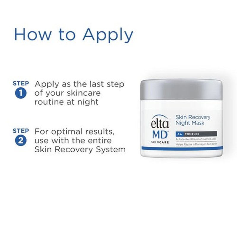 EltaMD Skin Recovery Overnight Face Mask - Moisturizing Cream for Sensitive Skin | 1.7 oz Jar