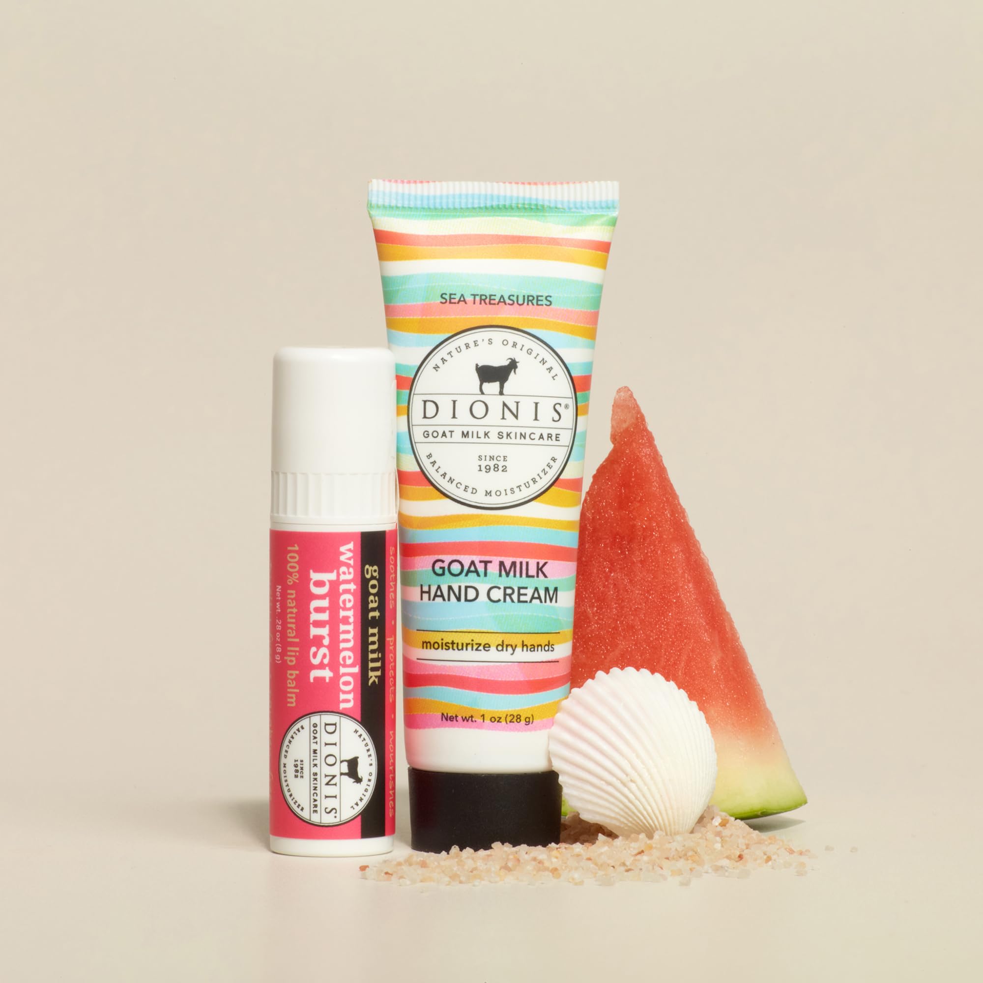 Dionis Goat Milk Blood Orange Hand Cream and Lip Balm Set