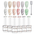Nicedeco Hema Free Gel Nail Polish Cruelty Free Vegan 6 Colors Cat Eye Gel Polish U V Gel for Nail Art Manicure Salon