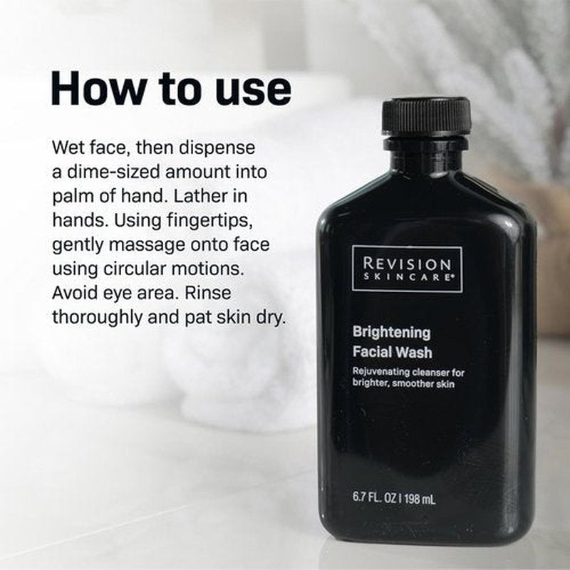 Revision Skincare Brightening Facial Wash - Exfoliating Cleanser with Vitamin C & E for Radiant Skin