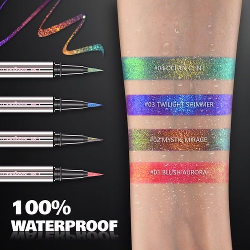 CHARMACY Liquid Eyeliner - Waterproof Intense Black Pen with Ultra Fine Tip | Smudge Proof & Easy Application, 0.6ml