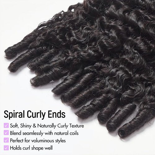 mscoco V Part Wig Human Hair Burmese Curly Glueless Wigs Human Hair Clip In Upgrade U Part Human Hair Wig with Drawstring 180% Density Natural Black 16inch