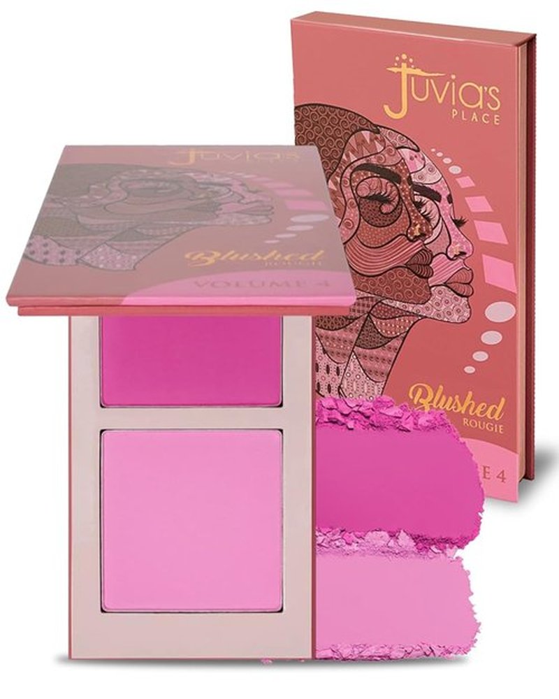 Juvia's Place Blushed Duo Blush Volume 4 - Two-Tone Pigmented Pressed Mineral Powder | Matte Finish for All Skin Tones