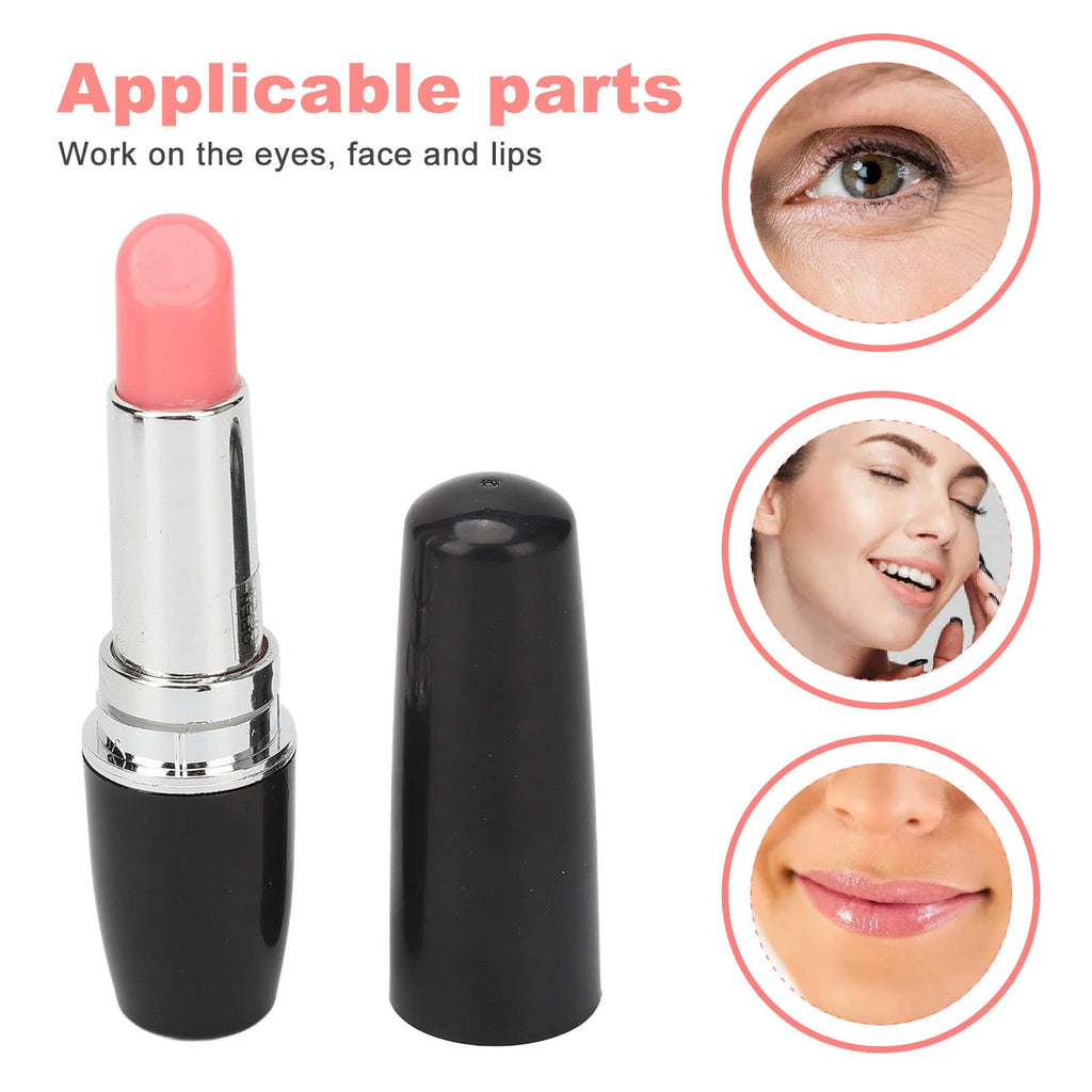 Brrnoo Eye Massager Wand, Massager,Lipstick Massager Portable Black Lipstick Shape Vibration Face Massage Wand for Eye
