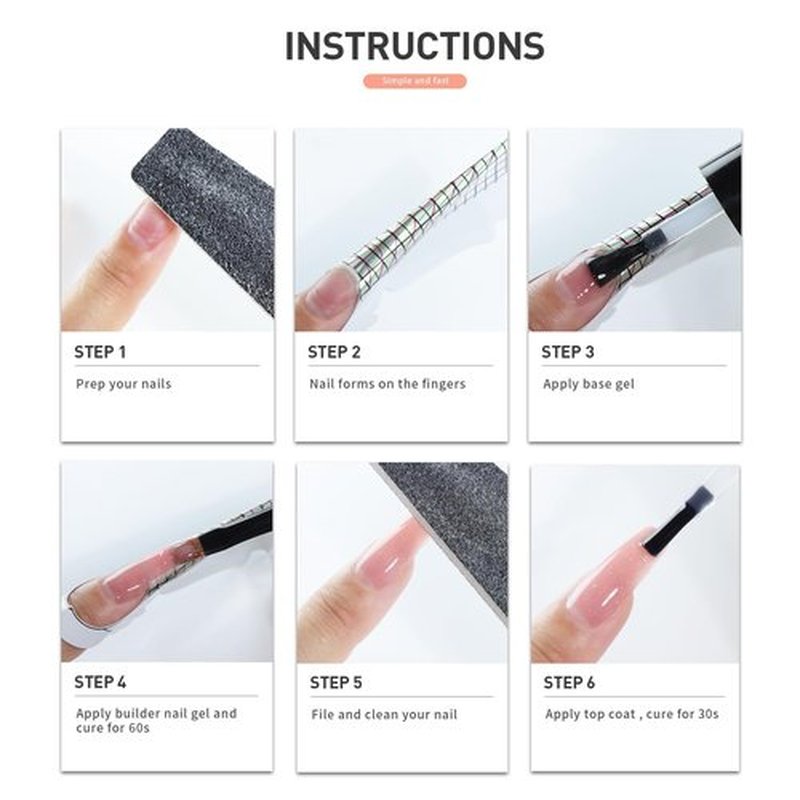 beautilux Nail Extension White Hard Gel, 55g Milky White Builder Nails Gel, Long Lasting for DIY Nail Art (M-BHB55-02)