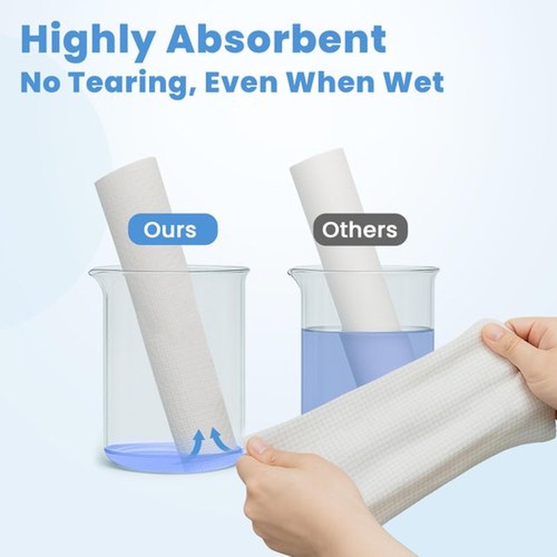 LèVora's™ Face Towels Extra Large Disposable Face Towels for Sensitive Skin, Ultra Soft Dry Wipes, Makeup Remover & Skincare Towelette, Lint-Free, 50 Count 1 Pack
