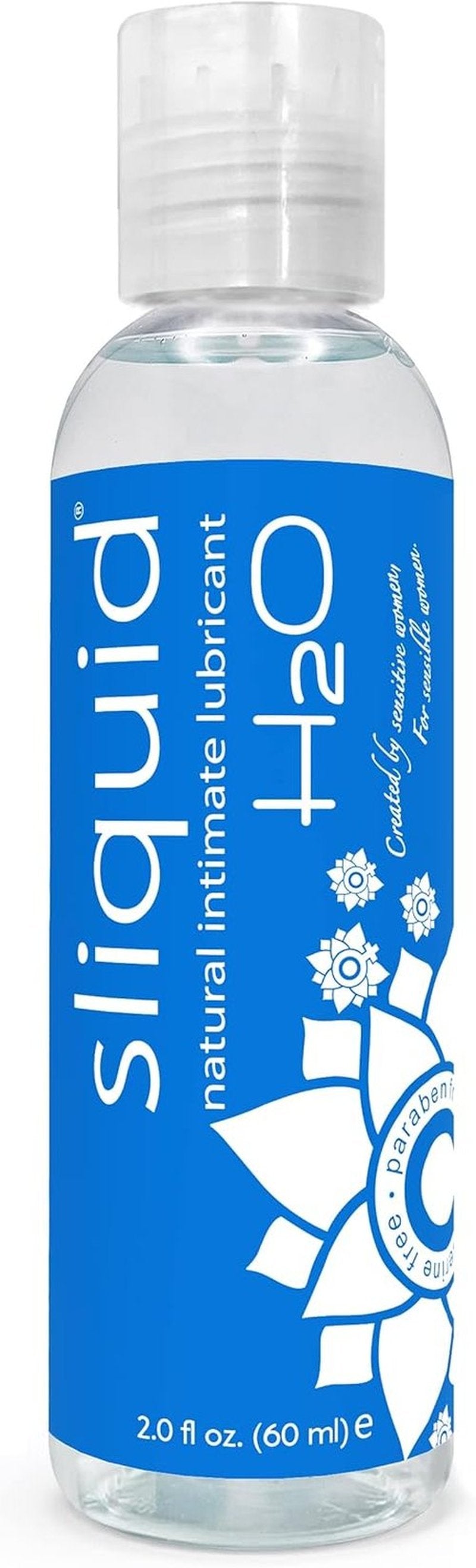 Sliquid H2O Water-Based Lubricant - Glycerin-Free, Natural Formula for Enhanced Intimacy | 2 Oz Clear, Unscented