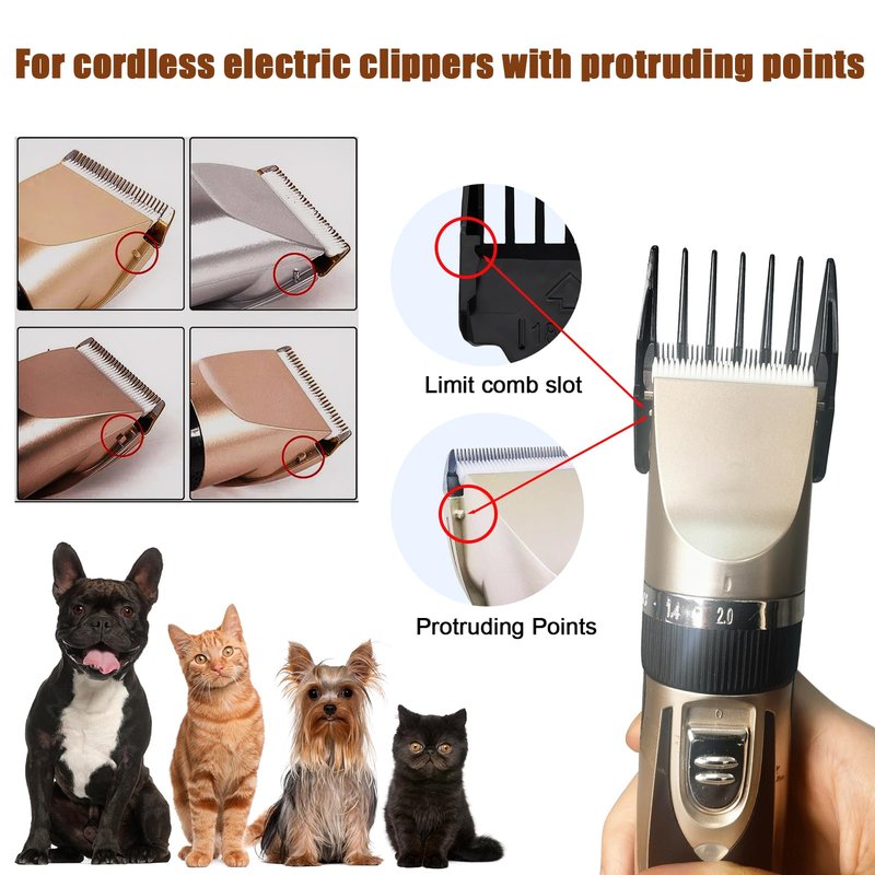 YAZIYIR 6 Pack Attachment Guide Comb Guards Compatible with oneisall Low Noise Dog Clippers,Szie from 3mm-18mm Cut Length, Black