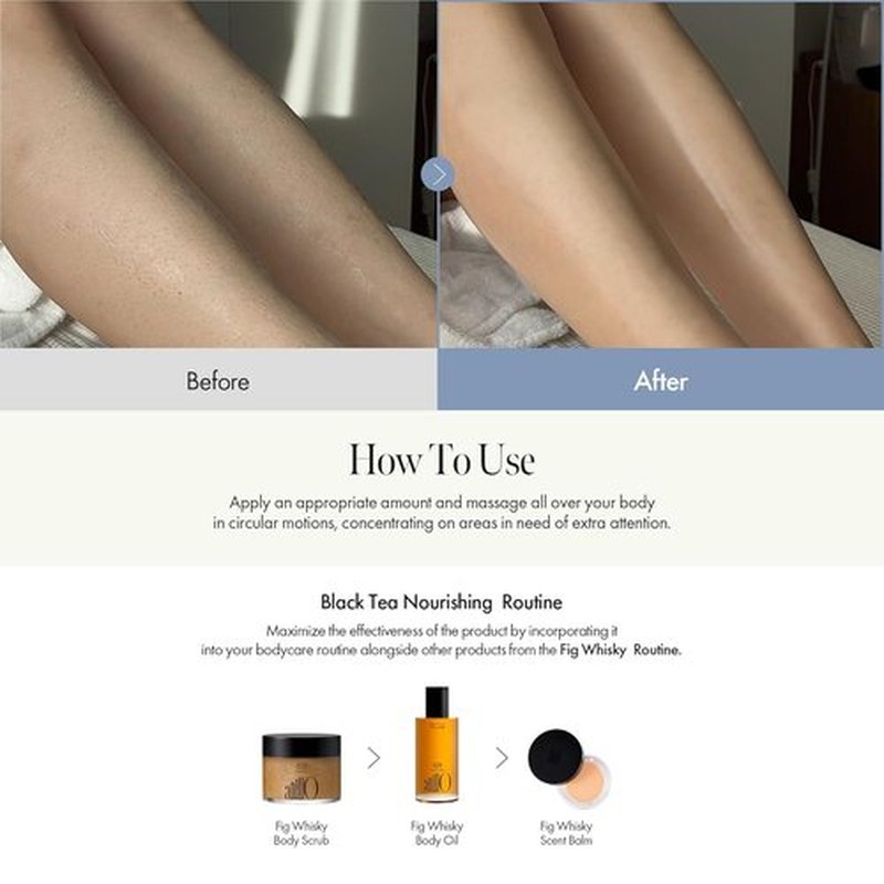 Fig Whisky Hydrating Body Oil - Fast-Absorbing Moisturizer with Fig, Argan & Jojoba Oils | Silky Smooth Glow, 3.38 fl. oz