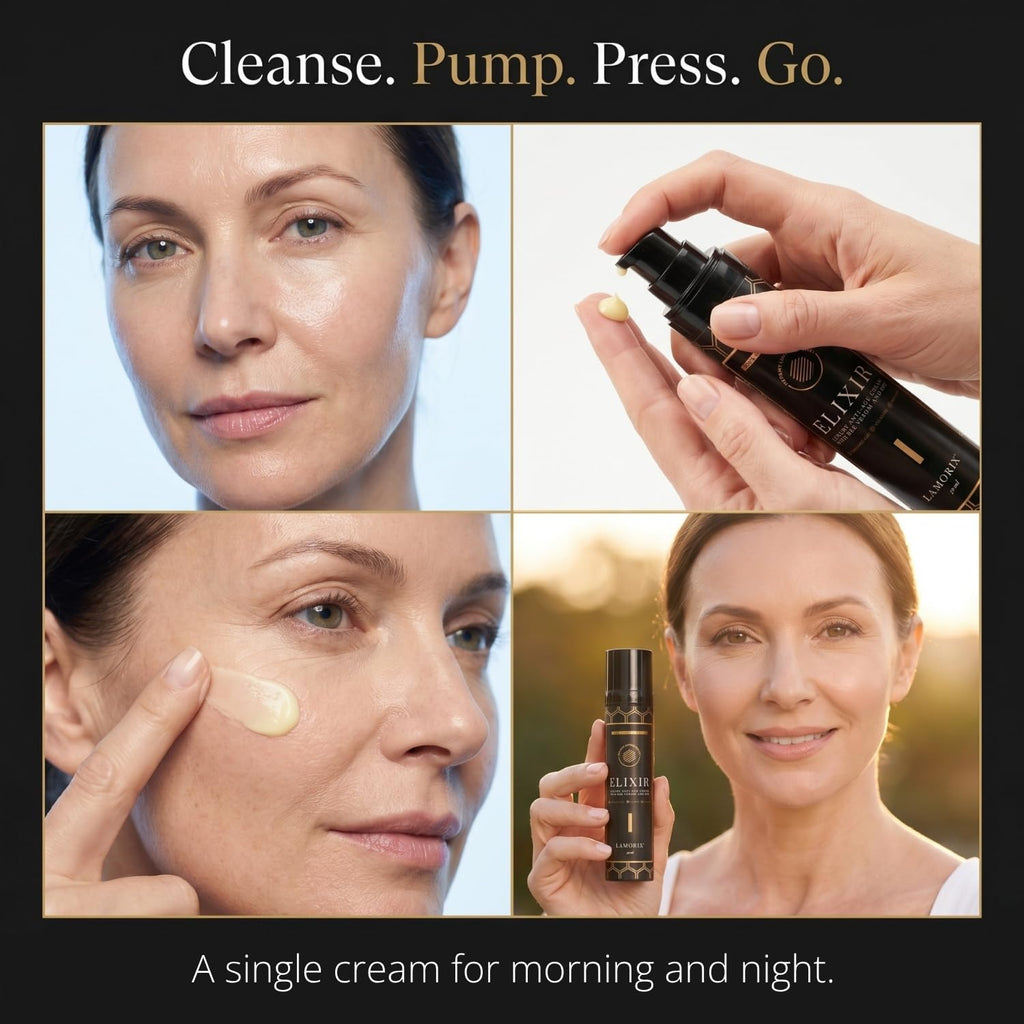 Lamorix ELIXIR Bee Venom Face Cream — Anti-Aging Moisturizer with Hyaluronic Acid, Argan Oil and Coenzyme Q10 — Lightweight Firming Face Lift Cream — EU Made, Dermatologically Tested, 1.7 fl oz