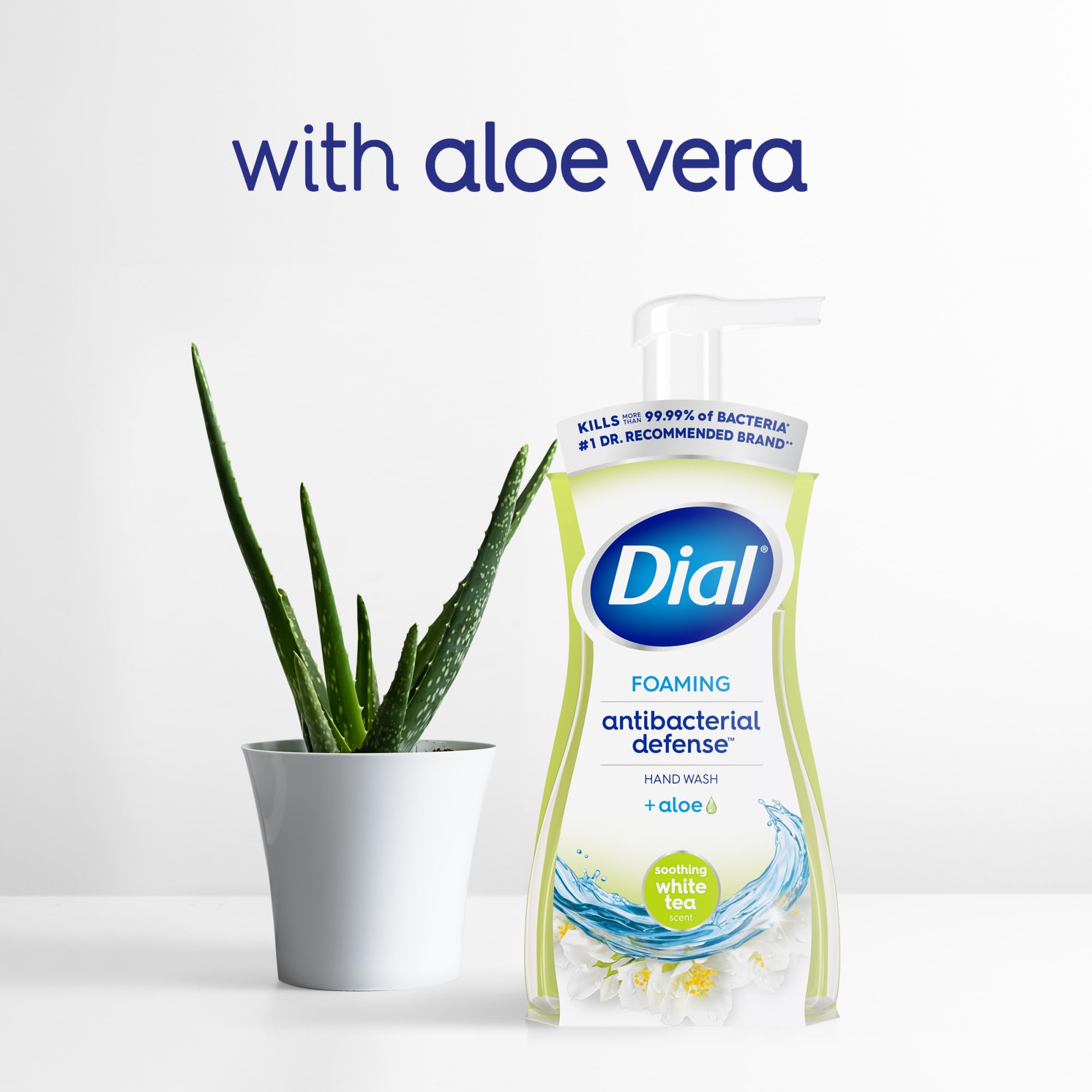 Dial Antibacterial Foaming Hand Wash, Soothing White Tea, 7.5 fl oz