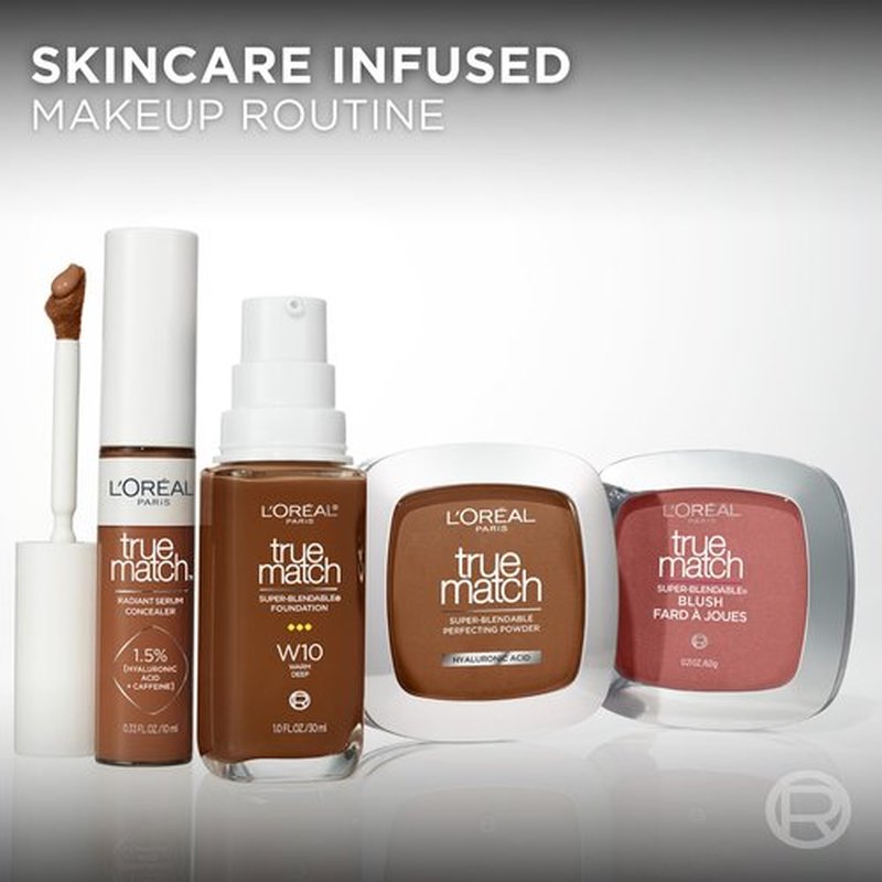 L'Oreal Paris True Match Super-Blendable Foundation, Medium Coverage Liquid Foundation Makeup, N3, Light Medium, 1 Fl Oz