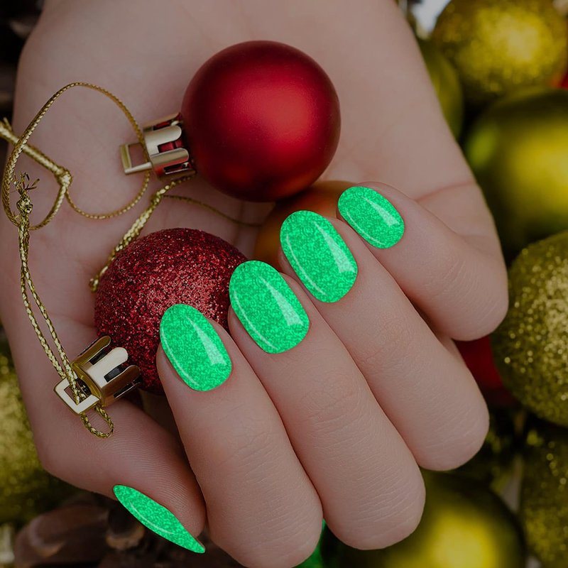 XEAOHESY 12 Sheets Luminous Solid Color Nail Polish Strips with Nail File Self-Adhesive Glow in The Dark Gel Nail Strips Bright Color Nail Stickers Full Nail Wraps for Women Nail Art
