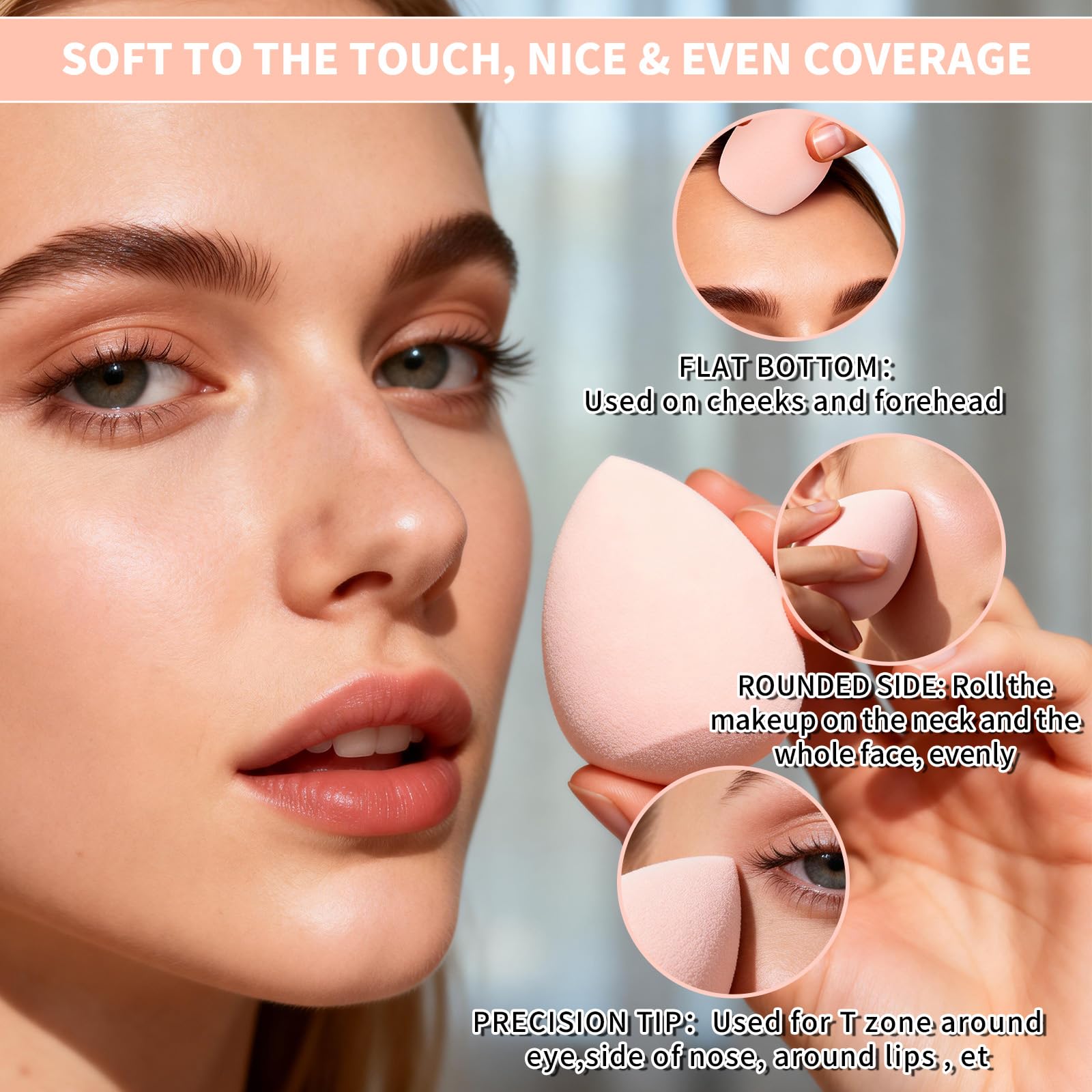 Easter Makeup Sponge Set - 12 Pcs Bunny Chick Egg Shape Makeup Blender, Soft Latex-Free Beauty Sponge for Foundation, Powder & Cream, Wet/Dry Use, Gentle Easter Presents for Women & Makeup Lovers