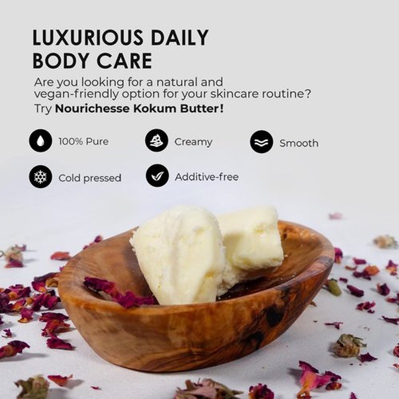 Nourichesse Unrefined Mango Butter - 1LB (16oz) Block, 100% Pure Raw Mango Butter