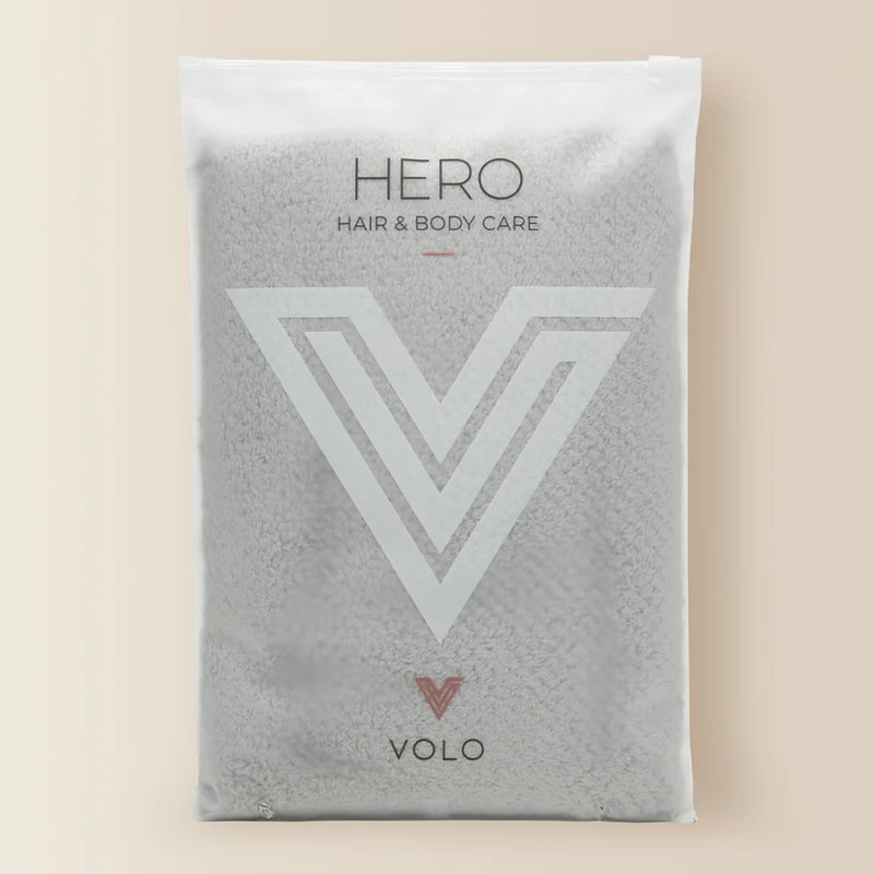 VOLO Hero Luna Gray Hair Towel | Ultra Soft, Super Absorbent, Quick Drying Nanoweave Fabric | Reduce Dry Time by 50% | Towel Wrap for All Hair Types | Anti Frizz & Anti Breakage | Reusable Packaging