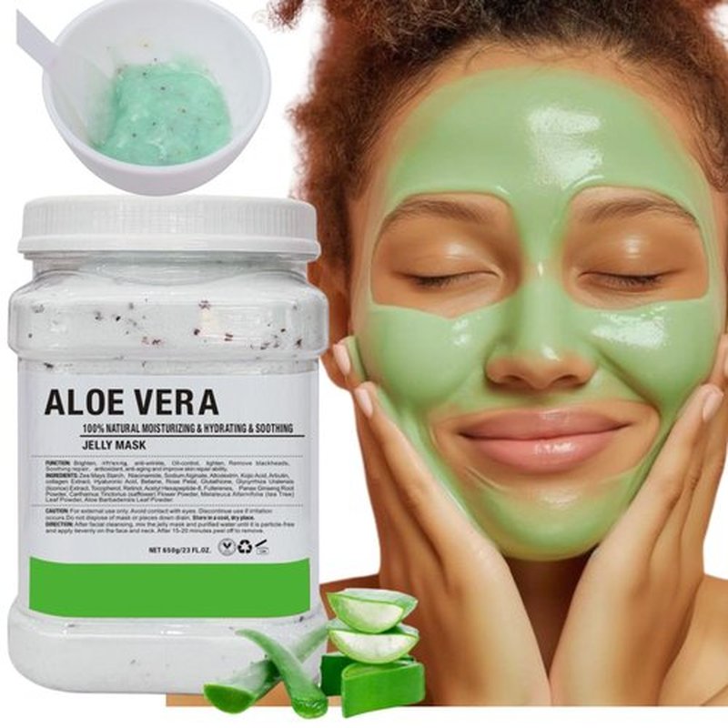 DR MEINAIER Vajacial Hydro Jelly Mask Powder for Face, Collagen Face Mask for Women, Jelly Facial Mask for Teens and Women (Aloe Vera)