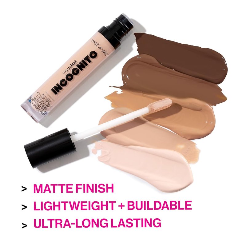 Wet n Wild Mega Last Concealer - All-Day Full Coverage in Fair, 0.18 Ounce