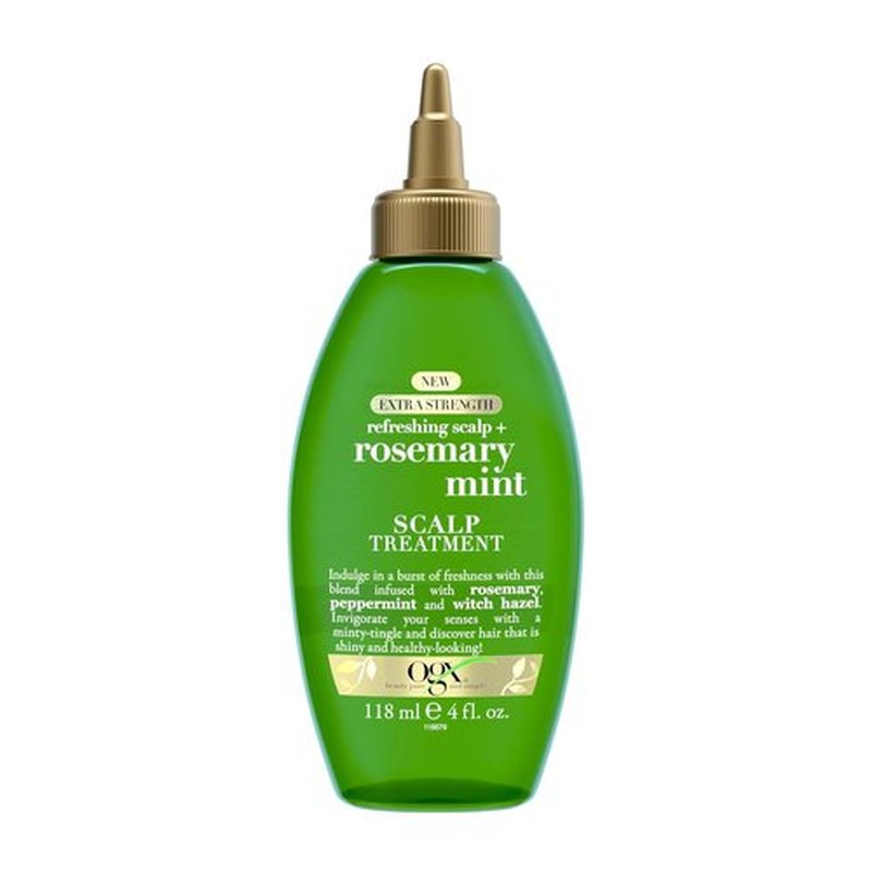 OGX Extra Strength Scalp Treatment - Refreshing Rosemary Oil & Mint Detox for Shiny Hair | 4 fl oz