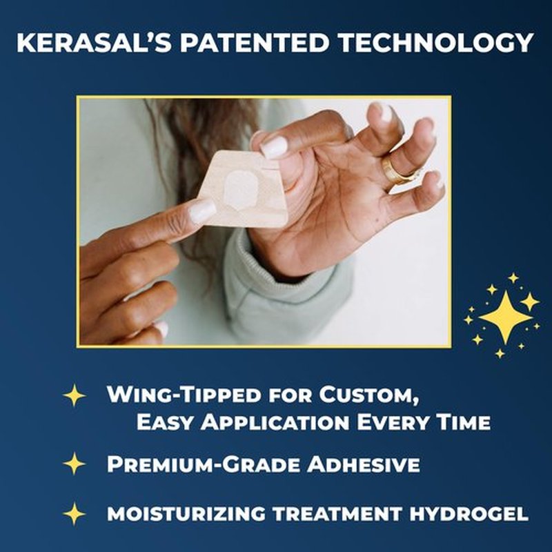 Kerasal Nighttime Renewal Patches + 5 Files - 14 Count (Pack of 1) - Kerasal Nail Repair for Damage, 8-Hour Solution Restores Healthy Appearance (Packaging May Vary)
