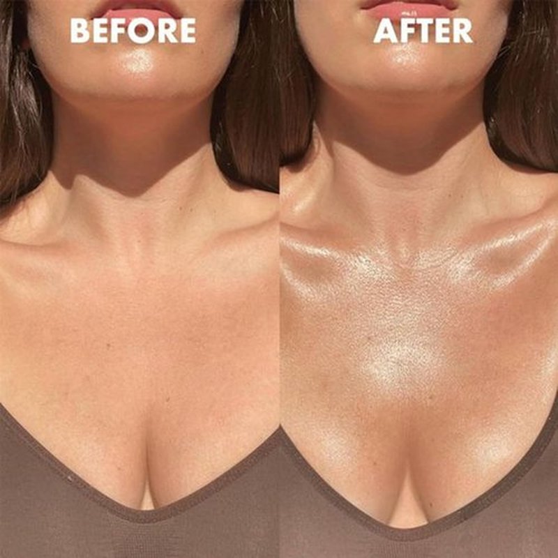 PHOERA Body Shimmer Oil - Bronzer Highlighter for Luminous Glow | 1oz Jar in Rose Gold