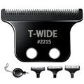 Wahl 5 Star Detailer Replacement T Wide Blades - Adjustable Stainless Steel Zero-Gap Trimmer Blade (Black)