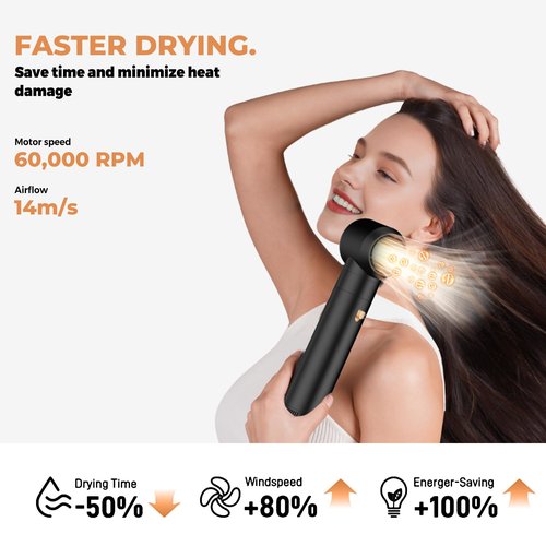 5 in ONE Hair Dryer Brush, Blow Dryer Curling Wand Hair Styling Tools Set, Ionic Hot Air Brush Round Brush Blow Dryer, Left&Right Styler 100-120V