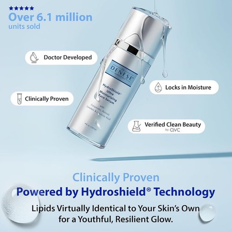 Dr. Denese SkinScience HydroShield Retinol Serum - Hydrating 4 oz Face Serum with Retinol & Ceramides
