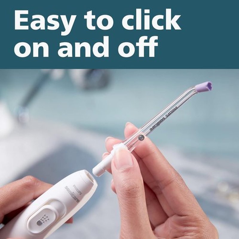 Philips Sonicare Power Flosser Tips - Quad Stream F3, 2-Pack, White HX3062/00