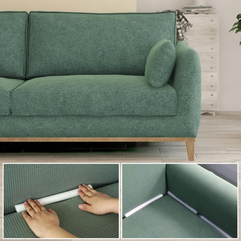 Ciieeo Slipcover Grips Sofa Gap Filler Foam Rods 14 Pack Flexible Couch Cover Sticks for Tuck-in Support Furniture Cover Fit and Cushion Protection 8.46 X 0.78 X 0.78 in
